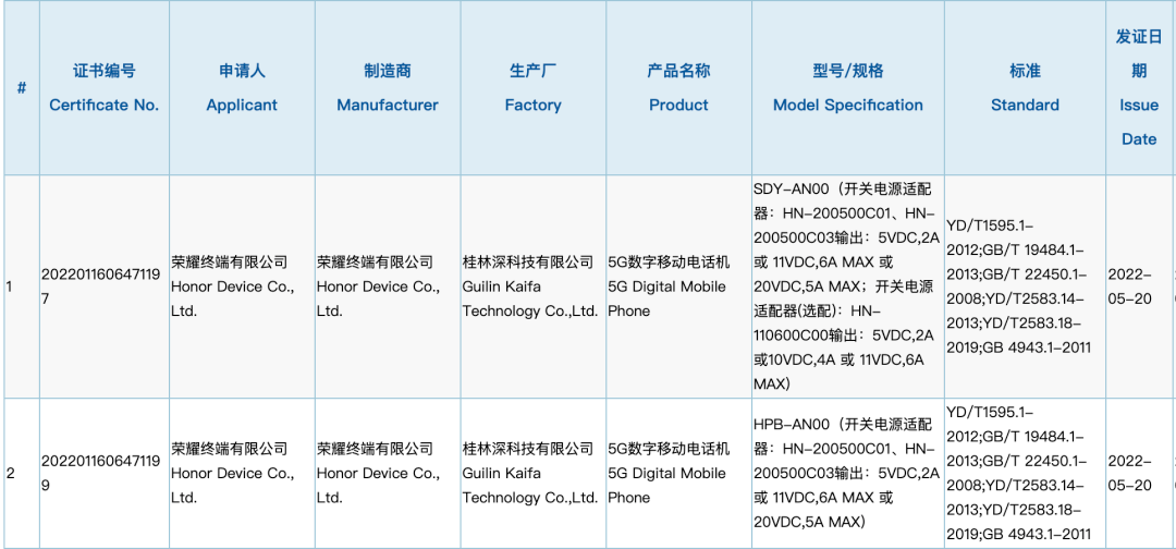 荣耀 70 Pro / Pro + 通过 3C 认证：百瓦快充加持