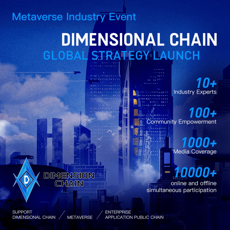 维度链全球战略发布会即将举行<strong></p>
<p>公链</strong>，元宇宙第一公链全球起航