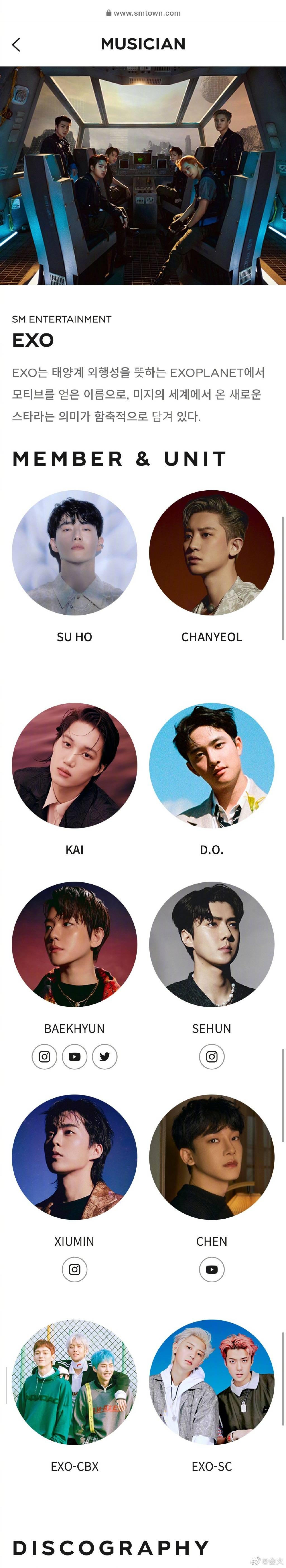 EXO官网成员列表没有张艺兴了，网友：还是会伤心