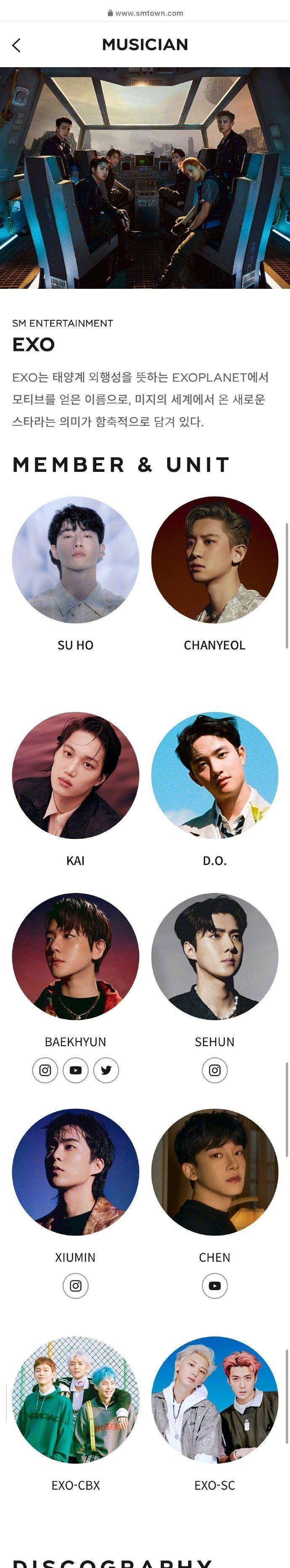 没有张艺兴了？SM官网EXO成员列表曝光，只有8位韩国成员