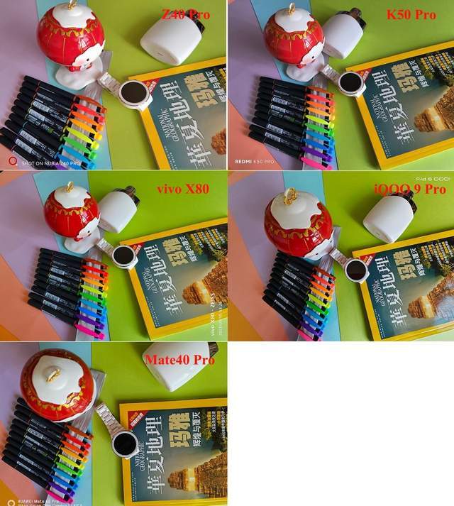 四款个性鲜明的手机X80、Z40 Pro、K50 Pro和iQOO 9 Pro拍照对比评测