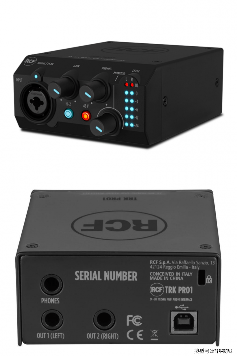 RCF 推出 TRK-PRO 系列 USB 音频接口 TRK PRO1 和 TRK PRO2