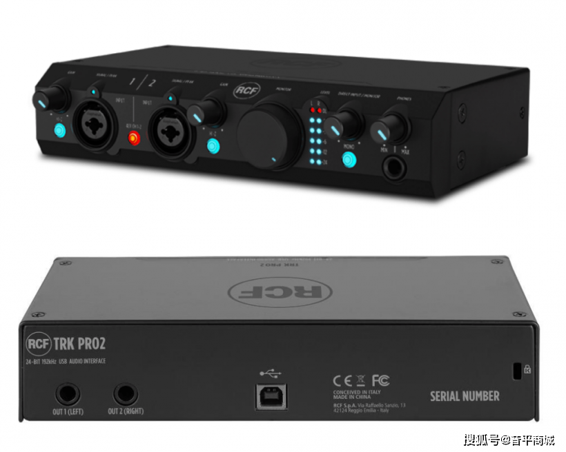 RCF 推出 TRK-PRO 系列 USB 音频接口 TRK PRO1 和 TRK PRO2