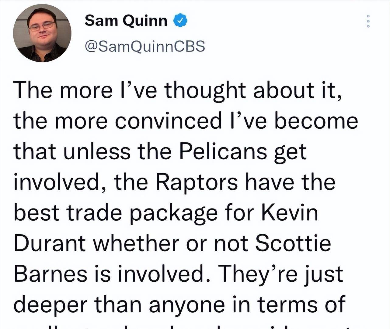 U、美国媒体透露<strong></p>
<p>U网</strong>，杜兰特的交易已经完成，他以九分之一的比例加盟猛龙队，网