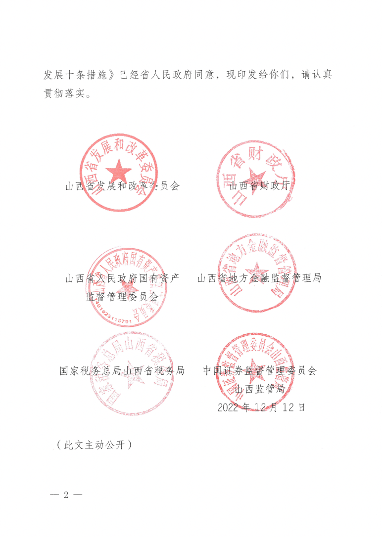 【山西省发改委】关于印发山西省促进基础设施领域不动产投资信托基金（REITs）发展十条措施的通知