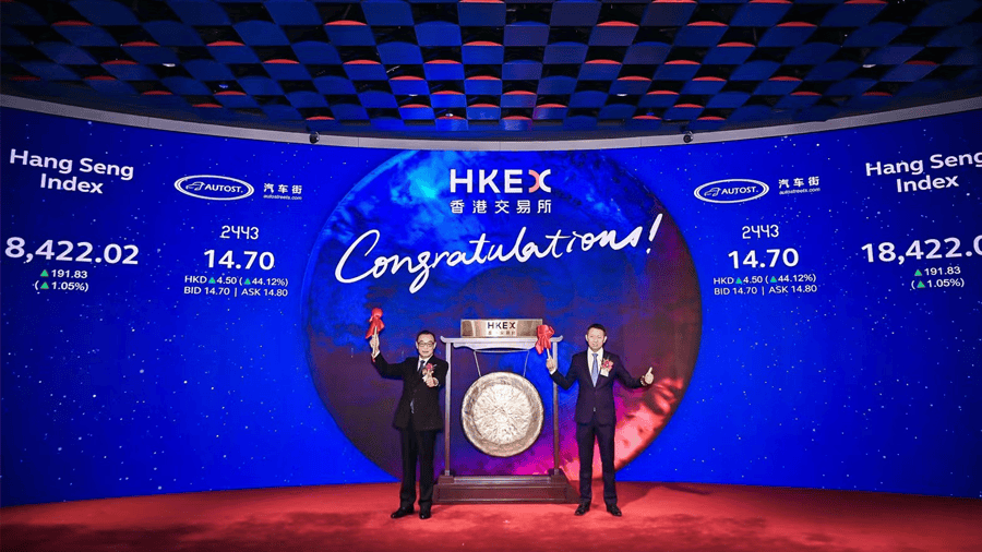 二手车交易平台汽车街登陆港交所：开盘上涨48%