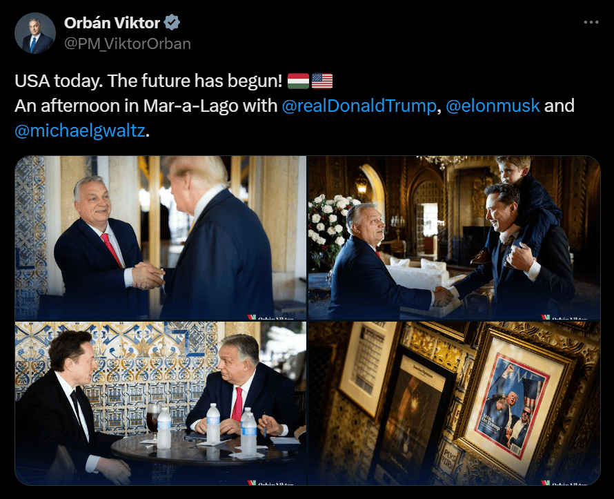 外媒：匈牙利总理欧尔班发帖<strong></p>
<p>bleutrade交易平台</strong>，称其在海湖庄园与特朗普、马斯克会面