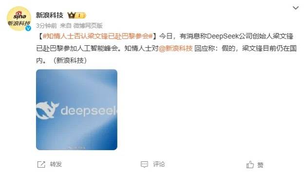 DeepSeek梁文锋用黑科技远程参加巴黎AI峰会？假的<strong></p>
<p>币信交易平台</strong>！