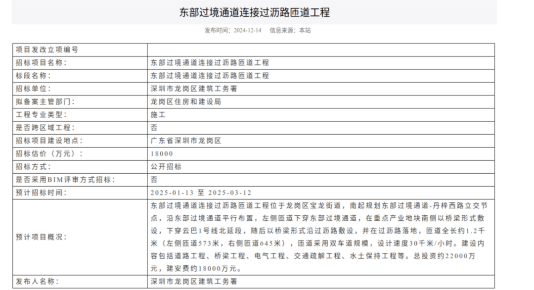 一度被传"烂尾"！盼了15年的深圳东部过境高速<strong></p>
<p>币创网交易平台</strong>，终于等来官宣推进