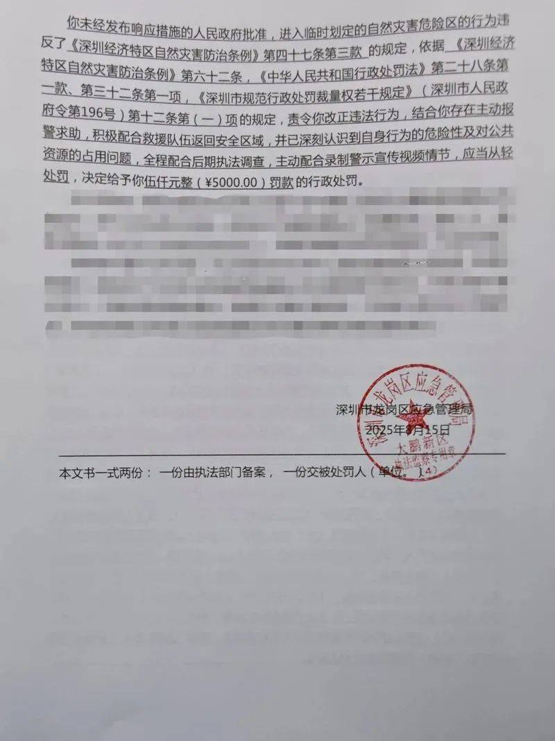 每人罚款5000元<strong></p>
<p>诚币网</strong>！深圳开出全国首张罚单