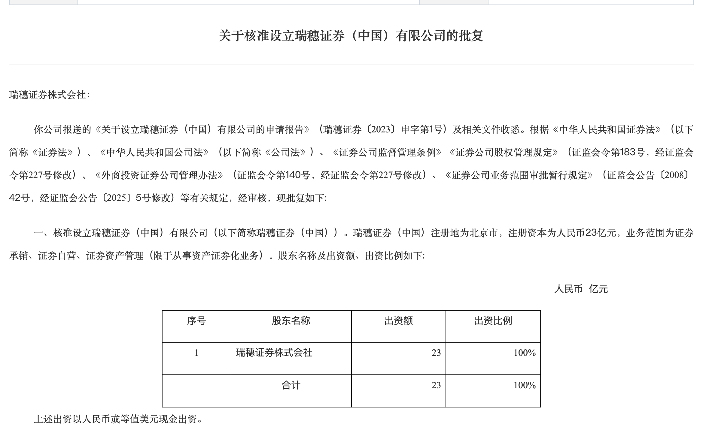 刚刚<strong></p>
<p>币商城</strong>，证监会核准设立，外资独资券商再增1家