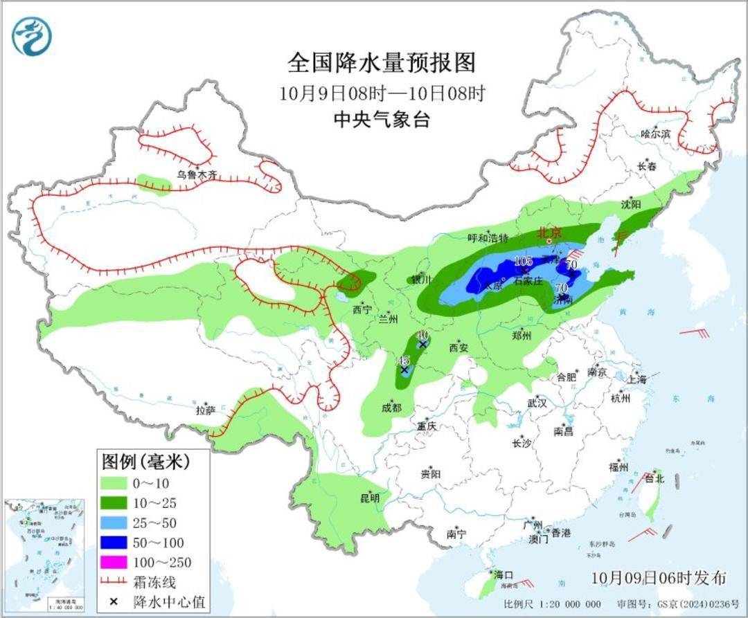 西北地区东部华北等地多降雨 冷空气继续影响华北黄淮等地