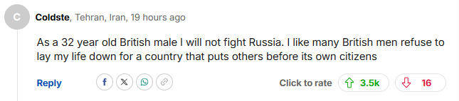 英国国防参谋长呼吁“准备牺牲儿女”<strong></p>
<p>买虚拟币赔钱</strong>，评论区大翻车